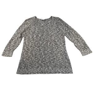 Christopher & Banks Gray Marled Knit Sweater Women’s XL